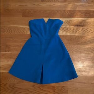 Strapless blue dress size small from bloomingdale’s